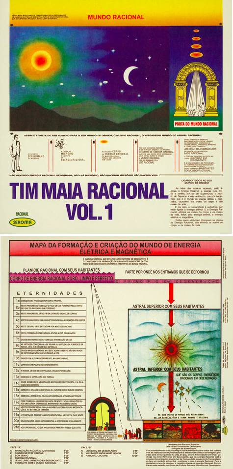 Frente e verso do primeiro volume do álbum Tim Maia Racional. (Crédito: Reprodução)