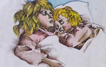Detalhe do encarte do disco Brincadeiras de roda, estórias e canções de ninar, de 1983, com arte e ilustrações criadas por Elifas Andreato. (Crédito: Reprodução)
