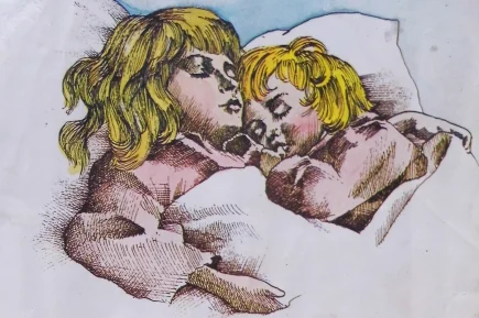 Detalhe do encarte do disco Brincadeiras de roda, estórias e canções de ninar, de 1983, com arte e ilustrações criadas por Elifas Andreato. (Crédito: Reprodução)